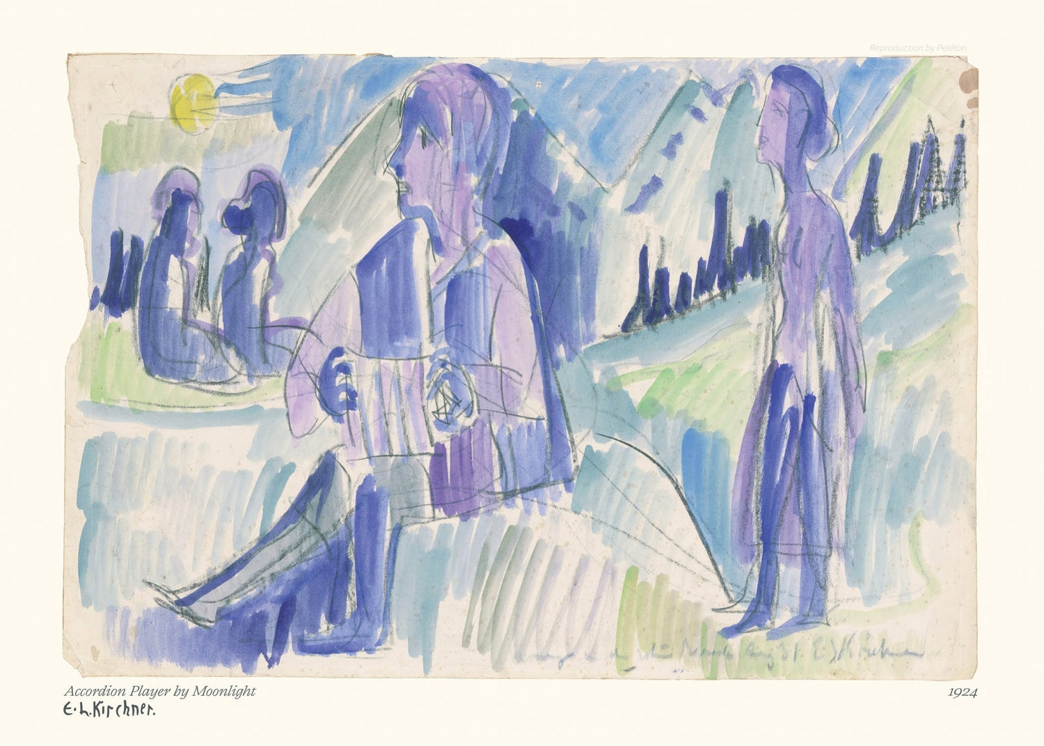 Accordion Player by Moonlight