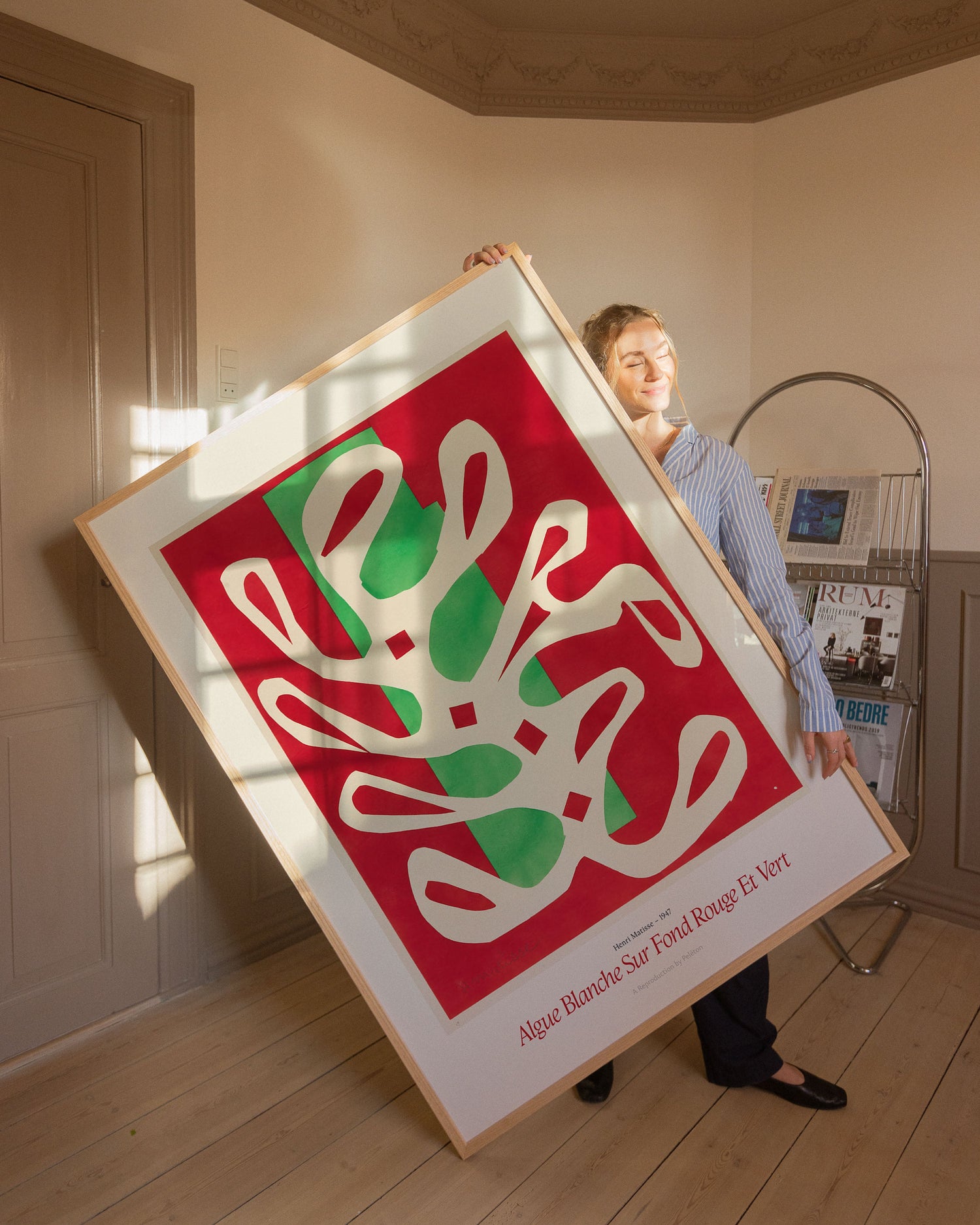 White Algae on Red and Green Background