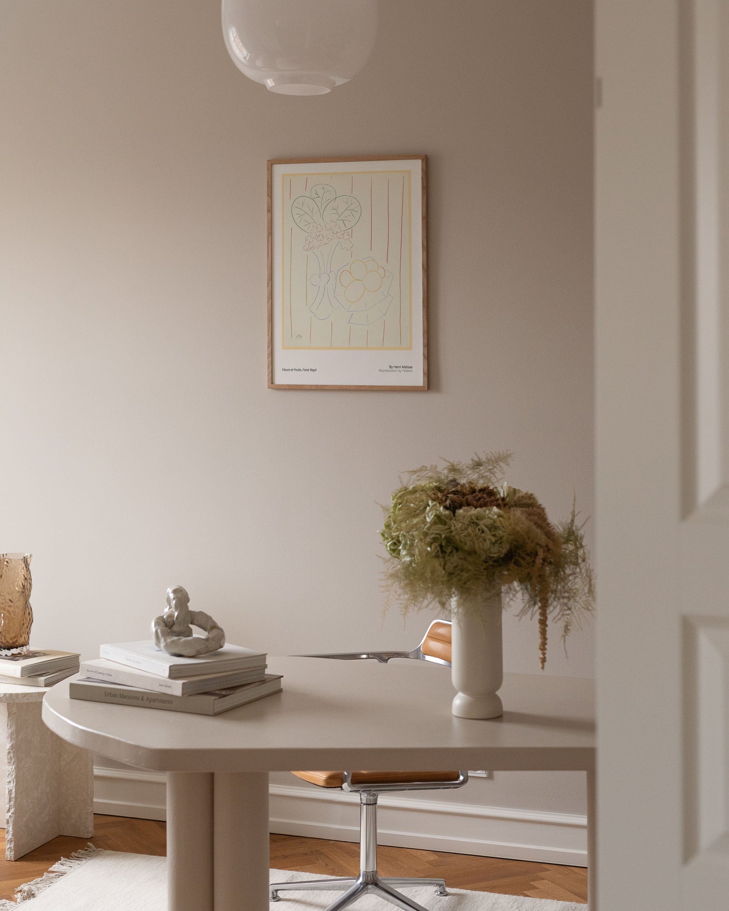 Flowers and Fruits, Striped Background