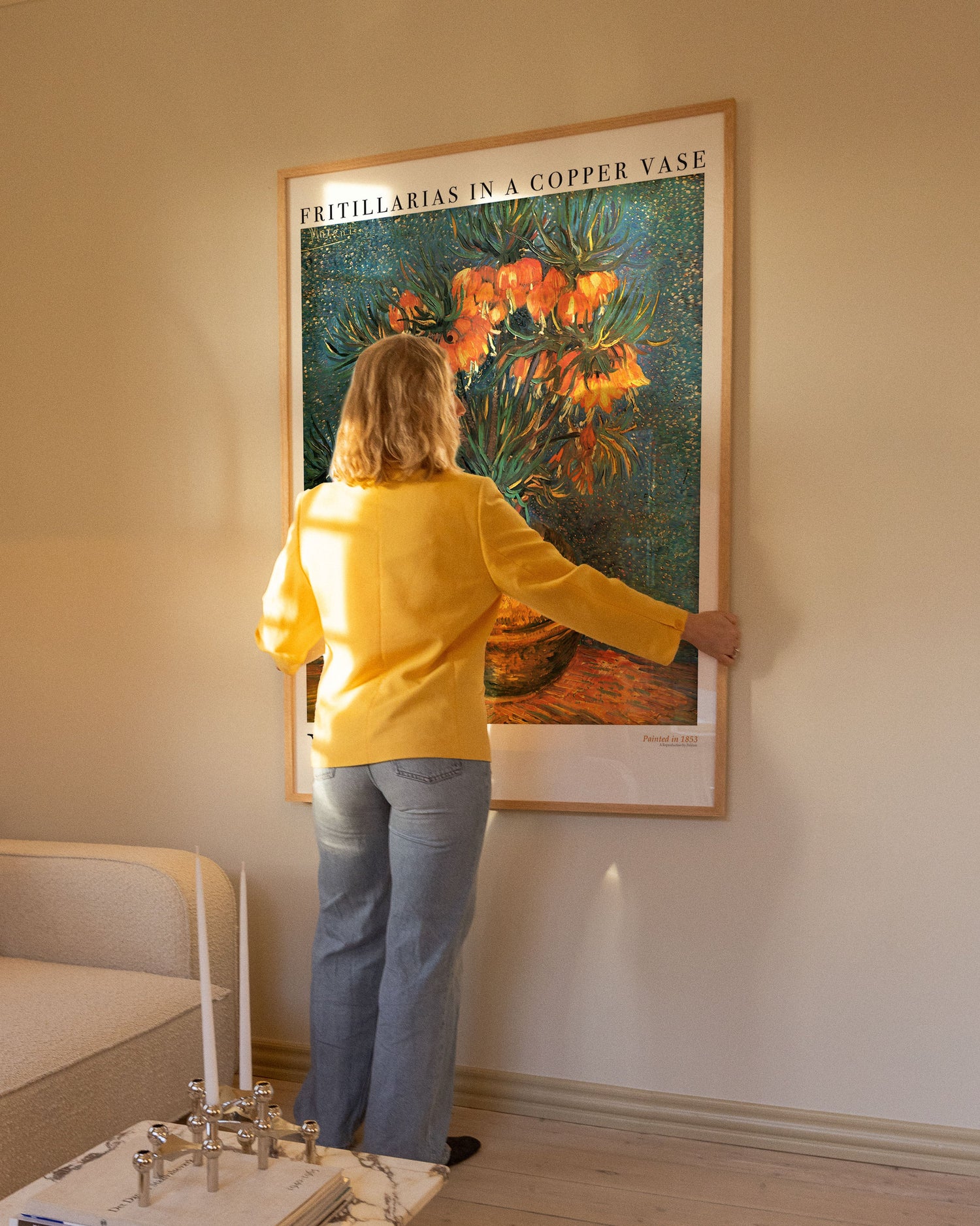 Fritillarias in a copper vase