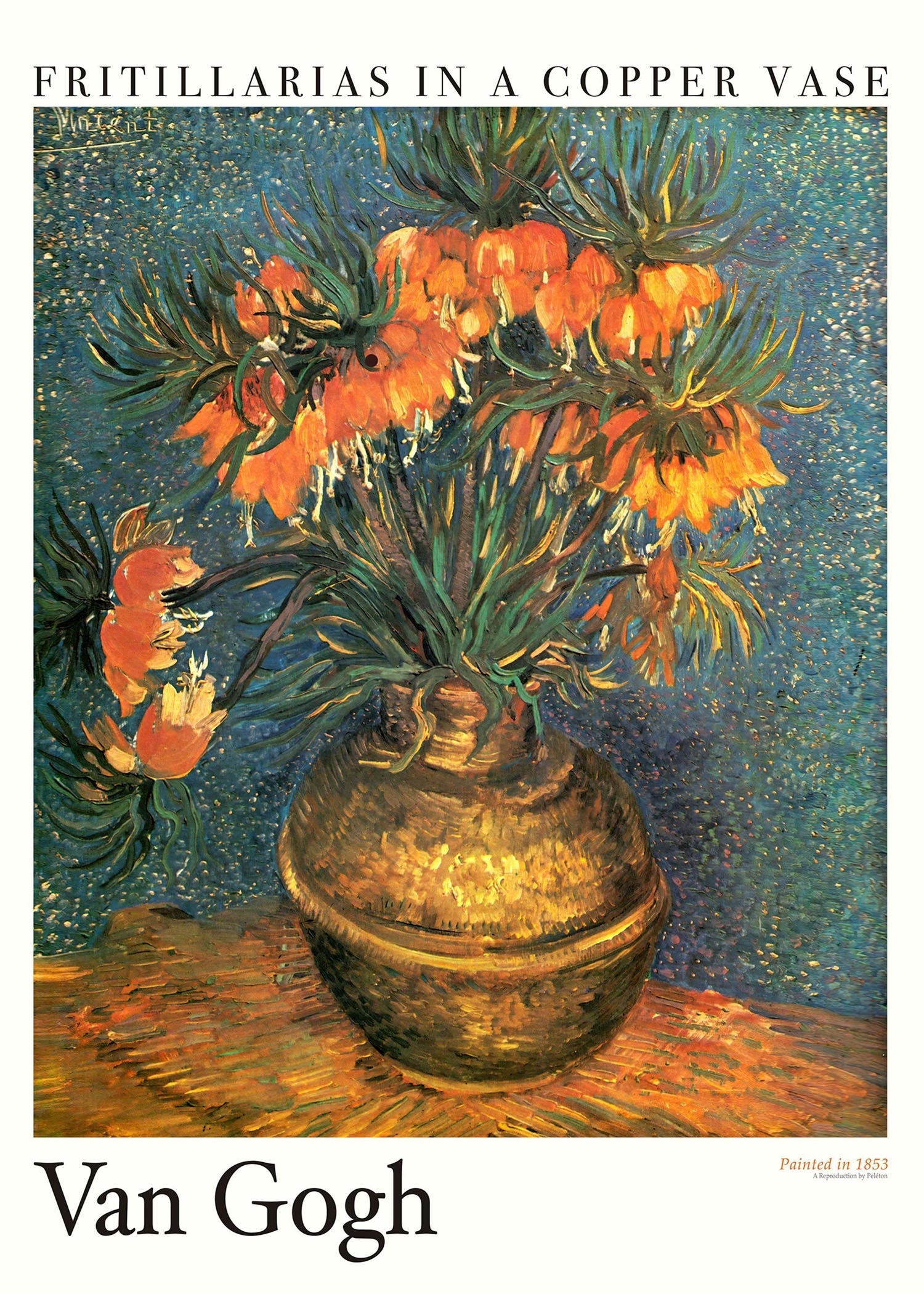 Fritillarias in a copper vase