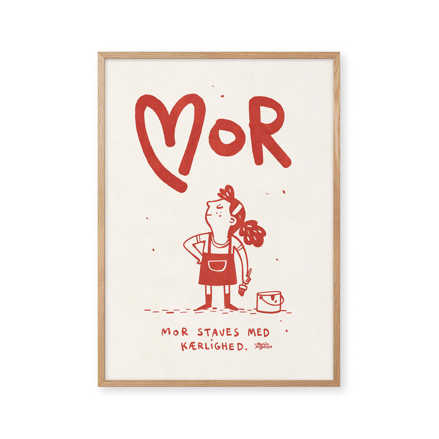 Mor staves med kærlighed - rød