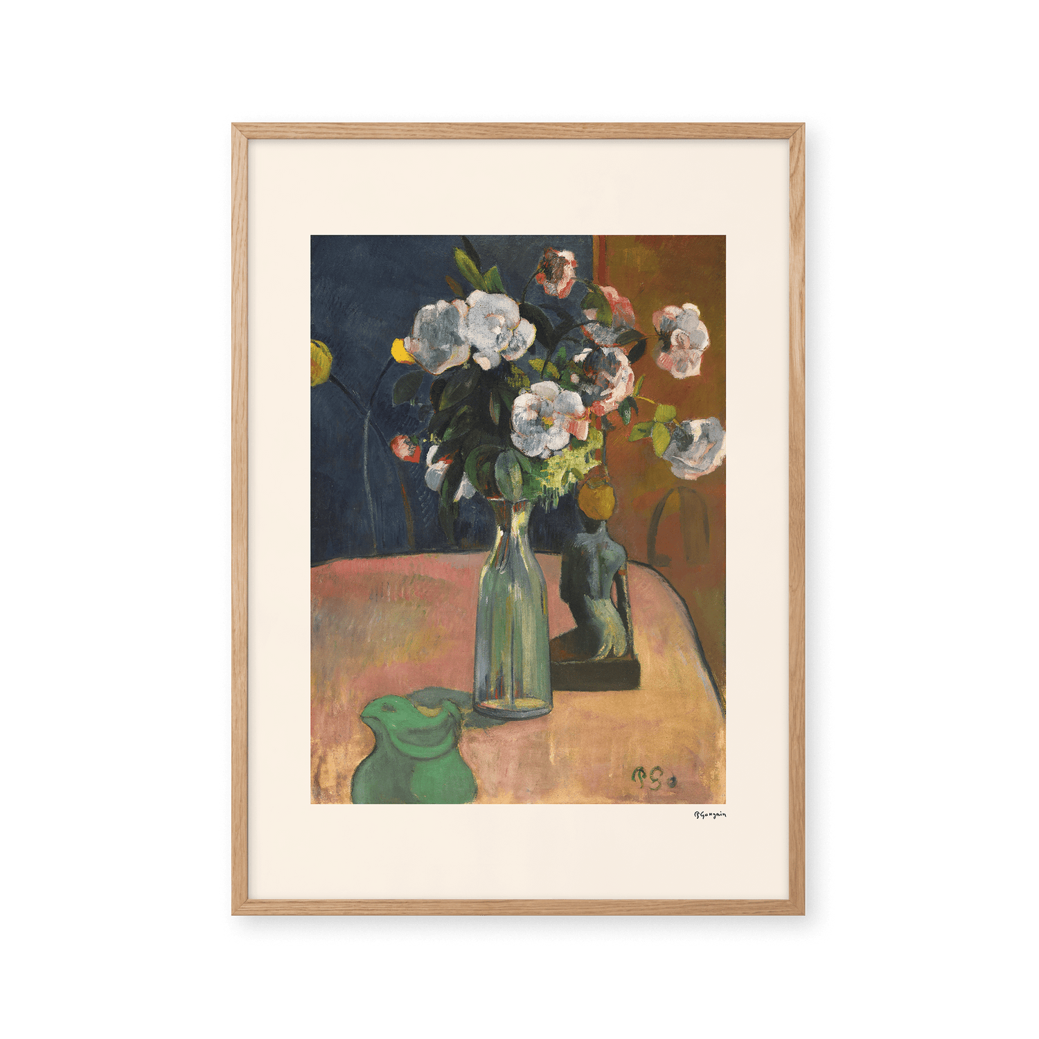 Roses and statuette