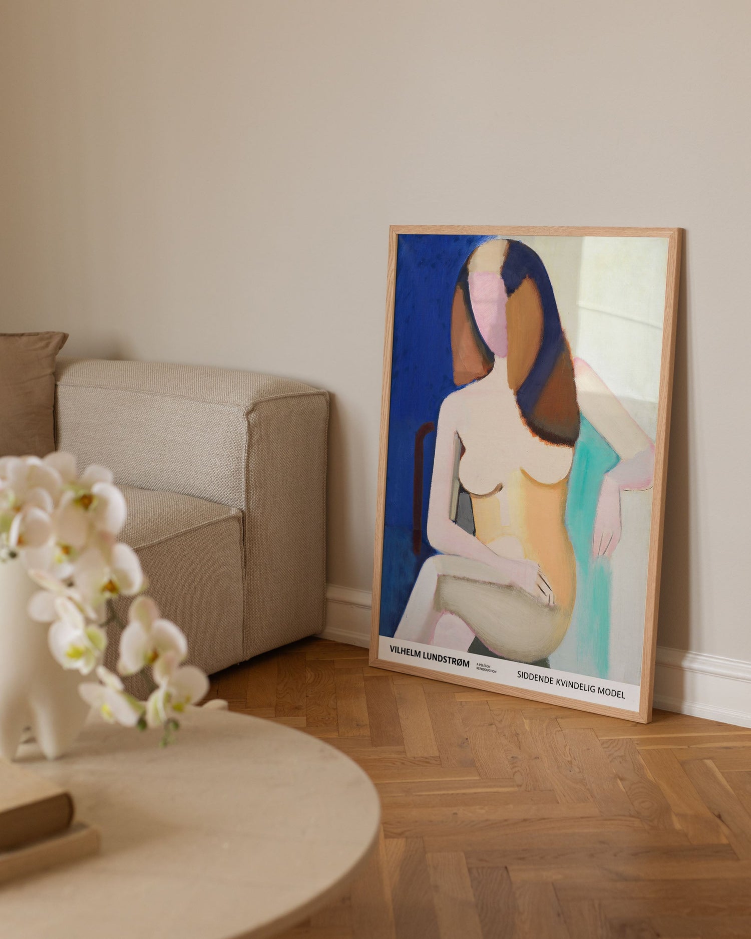 Sitting female model, 1950