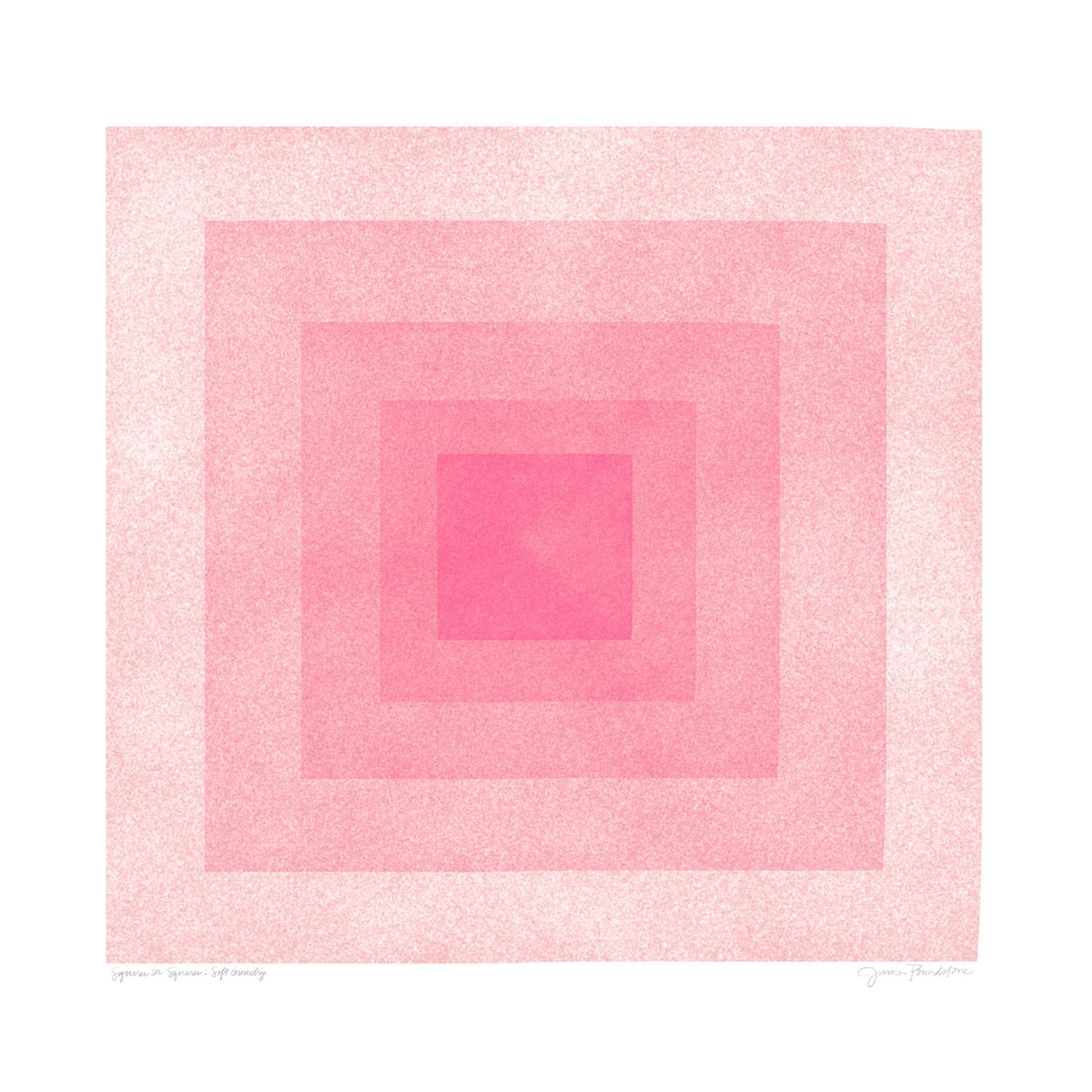 Soft Geometry: Squares In Squares, Blush
