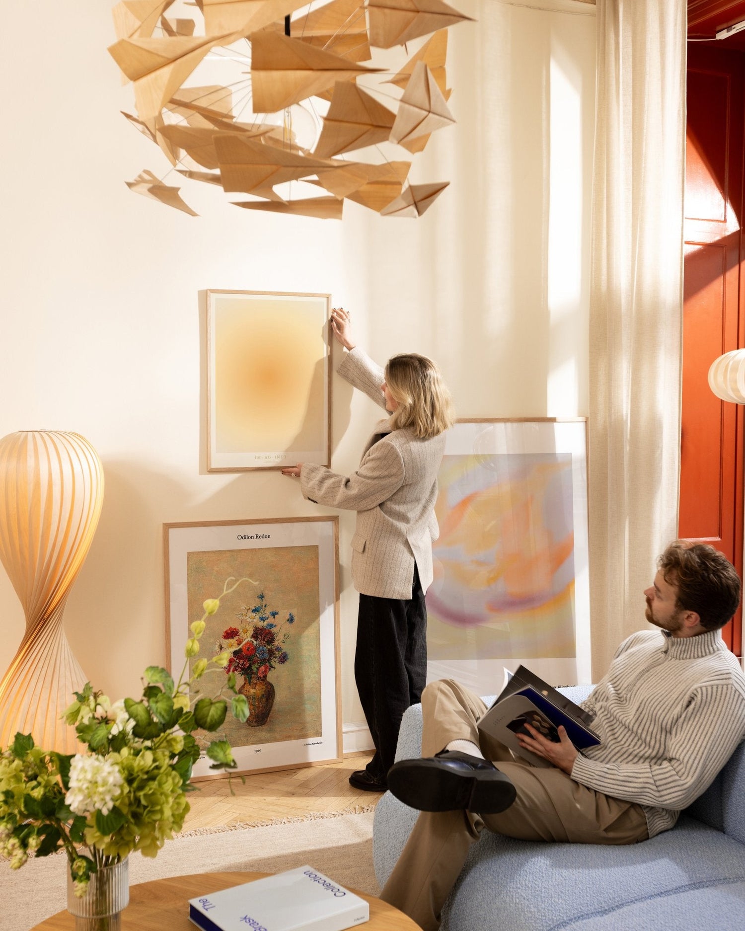 Blooming composition of art prints