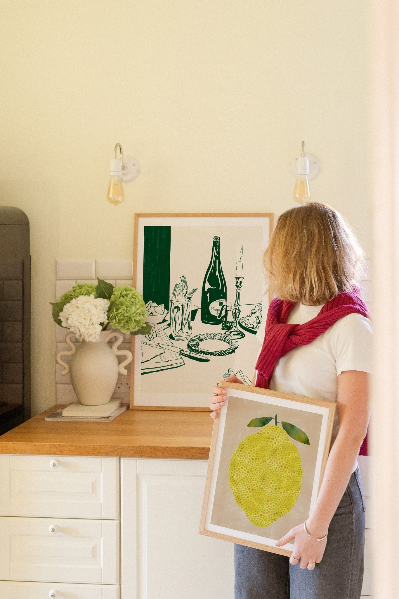 Bright art prints for the kitchen