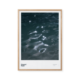 Fluent / fluid – affiche de Frederik Højfeldt dans un cadre en chêne