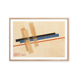 Composition – poster by László Moholy-Nagy in an oak frame
