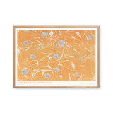 Marble paper – poster by Anker Kyster in an oak frame