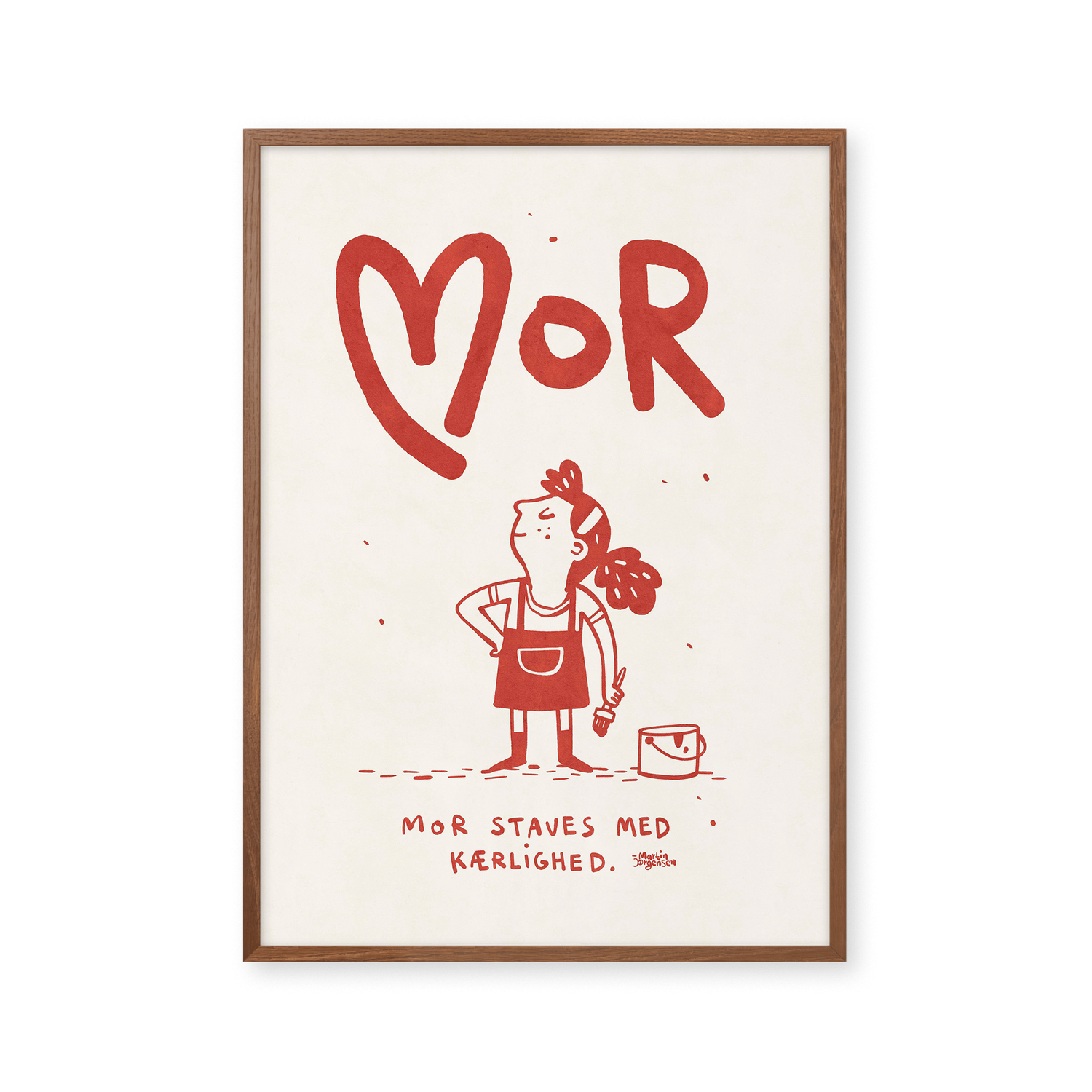 Mother is spelled with love - red