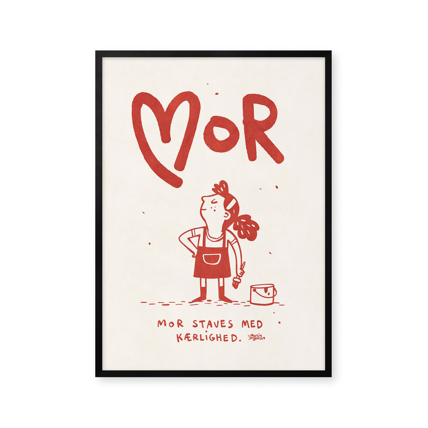 Mother is spelled with love - red