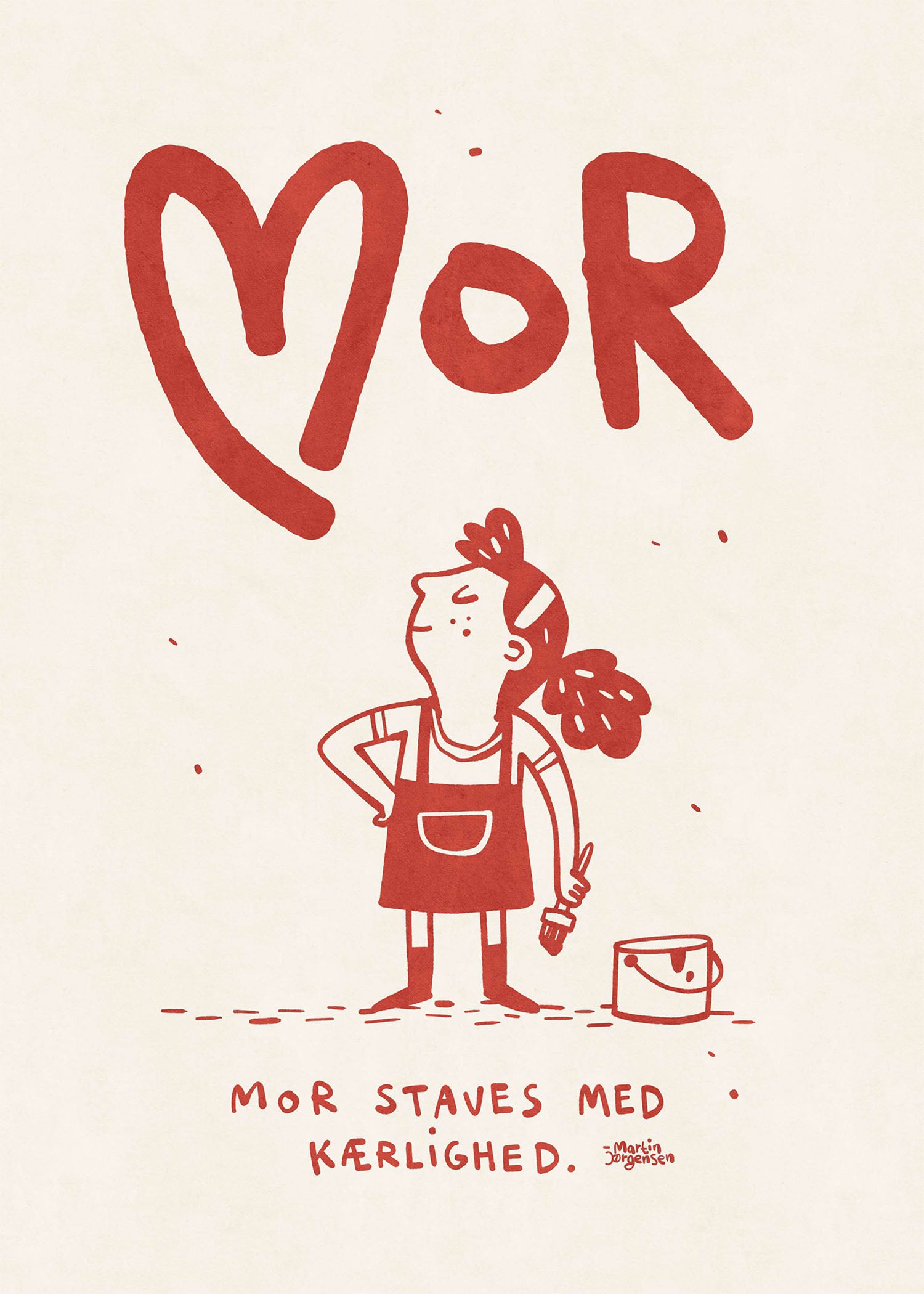Mother is spelled with love - red