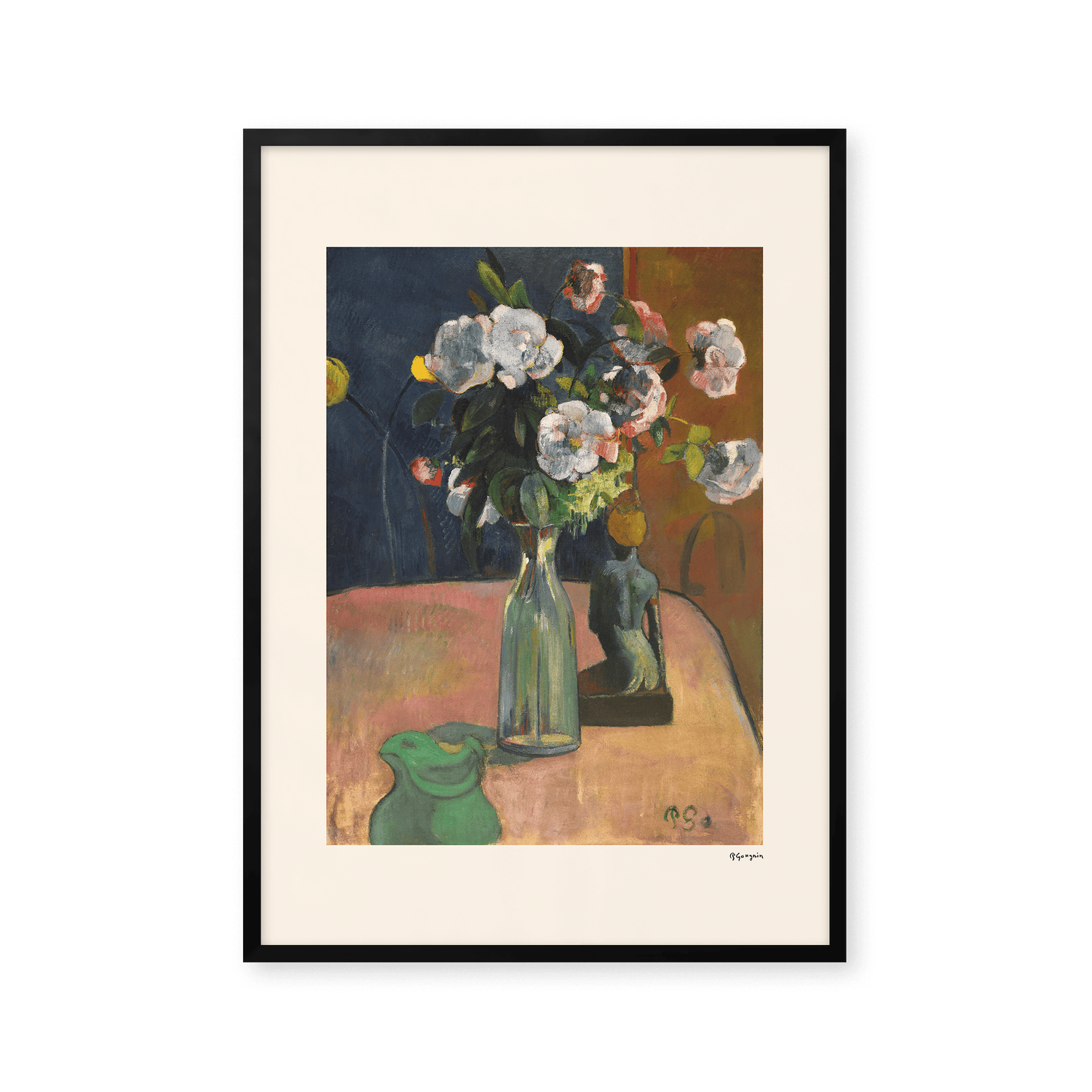 Roses and statuette