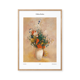 Vase of Flowers - Pink Background