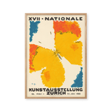 17th National Art Exhibition Zurich – poster by Augusto Giacometti in an oak frame