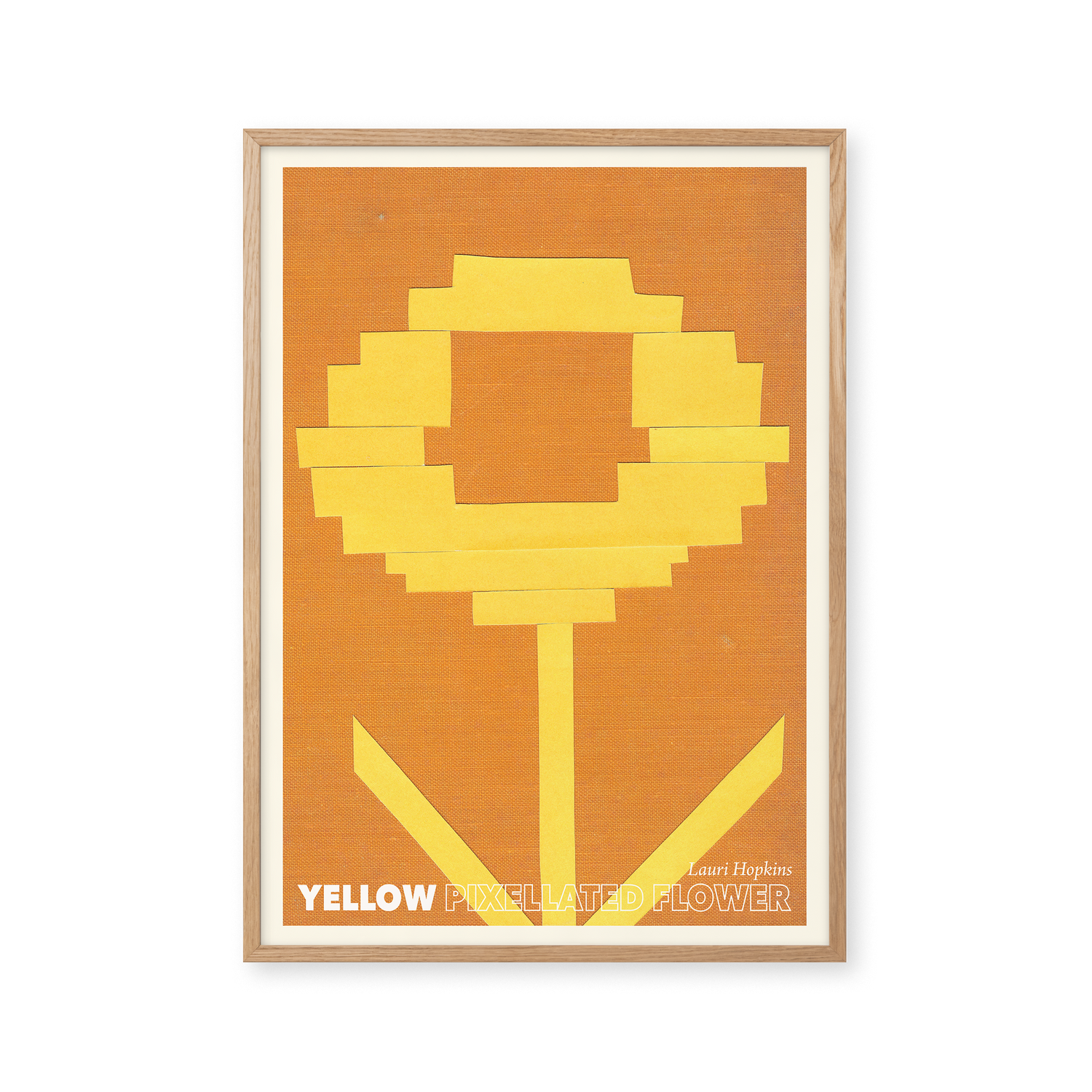 Yellow Pixellated Flower