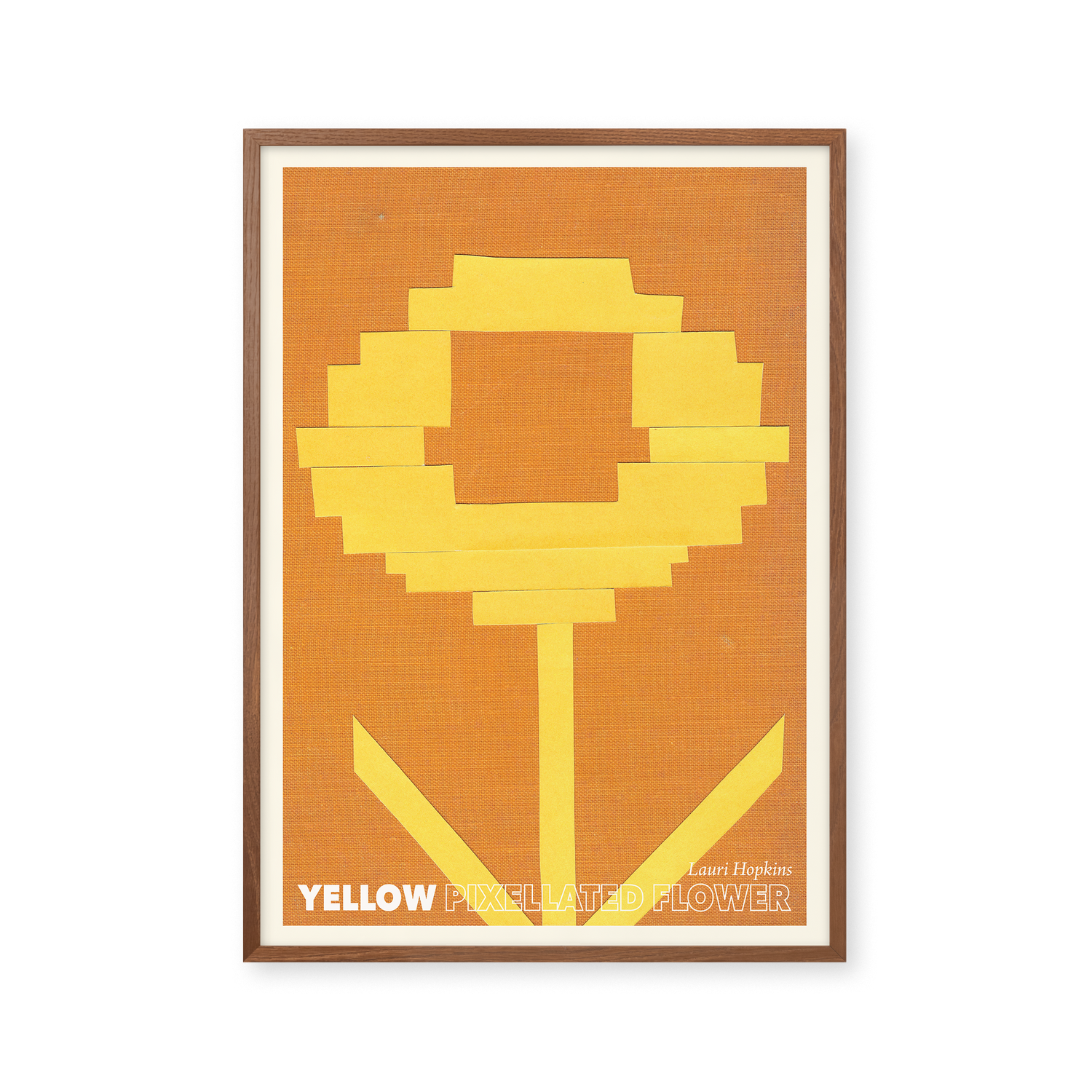 Yellow Pixellated Flower