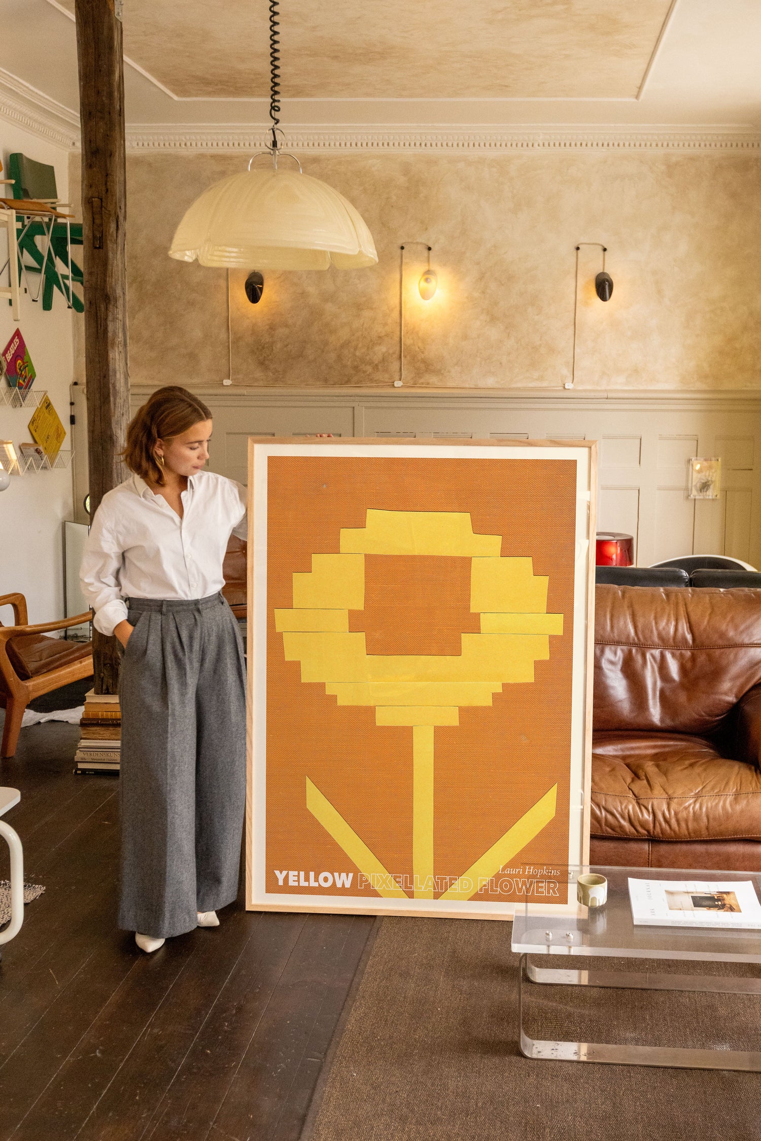 Yellow Pixellated Flower