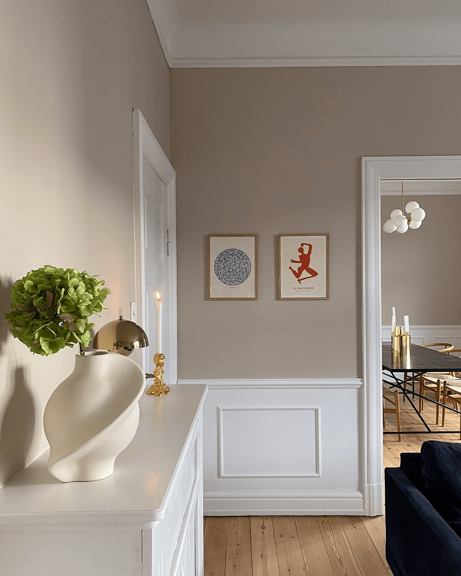 A small poster wall that adds color to the home