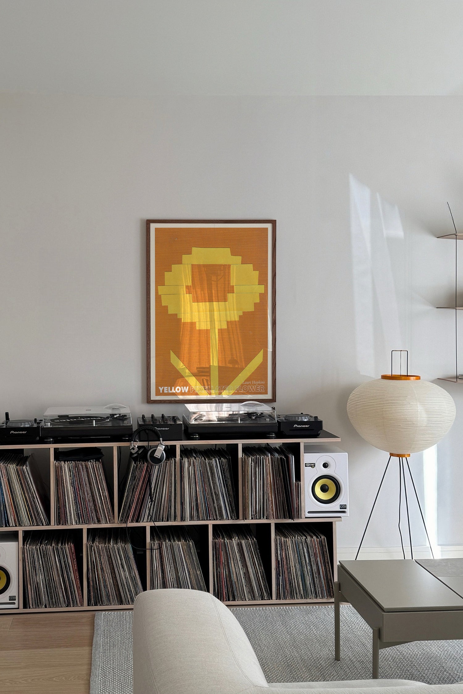 Yellow Pixellated Flower